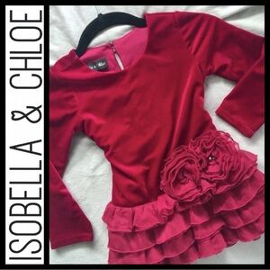 ⭐️SALE⭐️Isobella & Chloe Burgundy Velvet Dress